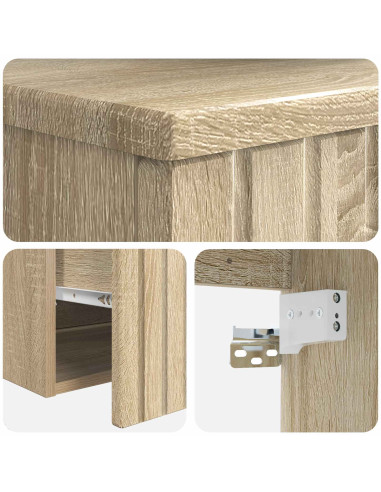 Mobile lavabo da parete Rovere Sonoma 49 x 44,5 x 65 cm