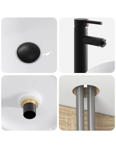 Mobile lavabo da parete Rovere Sonoma 49 x 44,5 x 65 cm