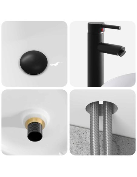 Mobile lavabo da parete Grigio Cemento 49 x 44,5 x 65 cm