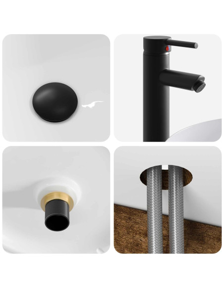 Mobile lavabo da parete Rovere Fumo 49 x 44,5 x 65 cm
