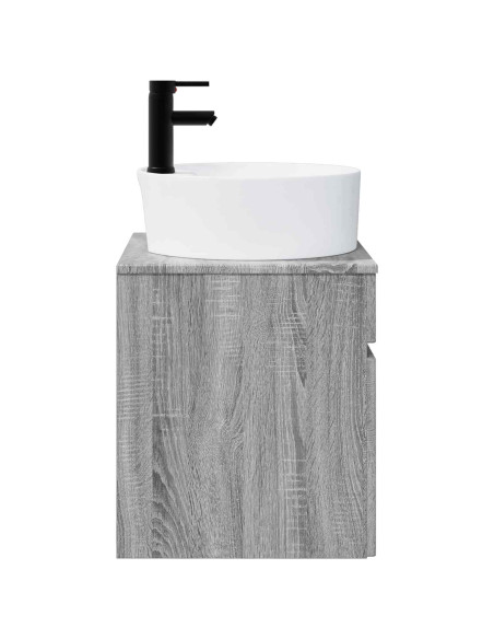 Mobile lavabo da parete Sonoma grigio 49 x 44,5 x 65 cm