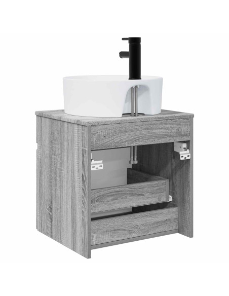 Mobile lavabo da parete Sonoma grigio 49 x 44,5 x 65 cm