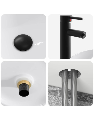 Mobile lavabo da parete Sonoma grigio 49 x 44,5 x 65 cm
