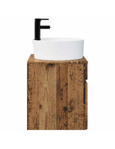 Mobile lavabo da parete Legno antico 49 x 44,5 x 65 cm 2