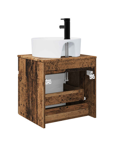 Mobile lavabo da parete Legno antico 49 x 44,5 x 65 cm