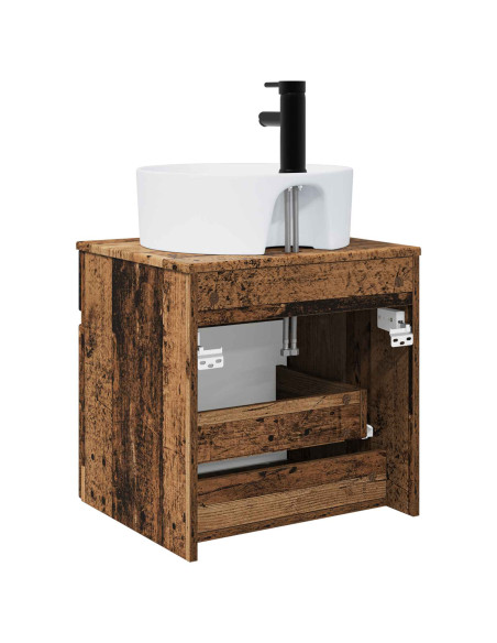Mobile lavabo da parete Legno antico 49 x 44,5 x 65 cm