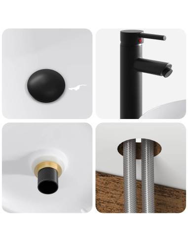 Mobile lavabo da parete Legno antico 49 x 44,5 x 65 cm