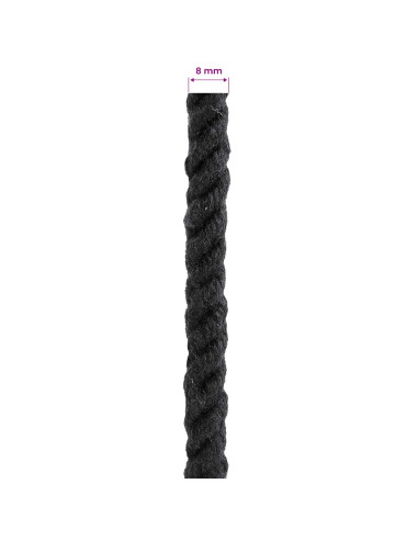 Corda Nero 0,8 x 0,8 x 5000 cm Cotone
