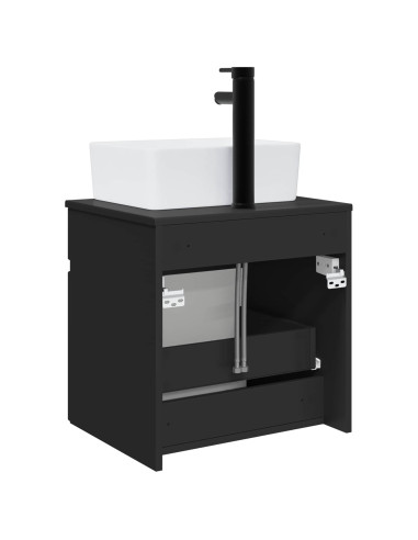 Mobile lavabo da parete Nero 49 x 41 x 63 cm