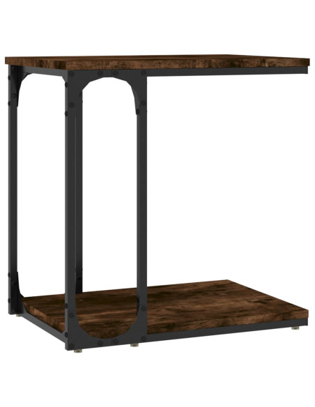 Tavolino da Salotto Rovere Fumo 50x35x52 cm Legno Multistrato