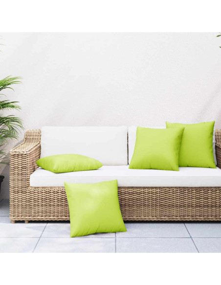 Cuscini per divano 4 pz Verde brillante 60x60 cm in Tessuto