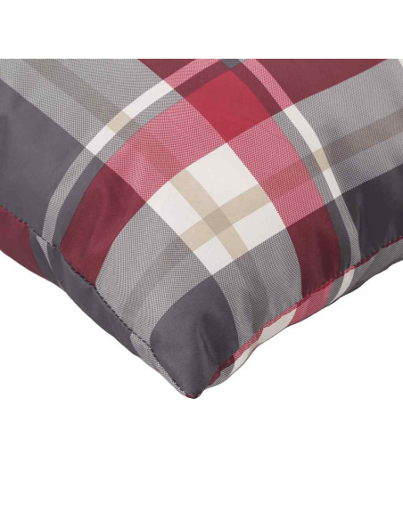 Cuscini per divano 4 pz Rossi a Quadri 50x50 cm in Tessuto