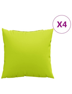 Cuscini per divano 4 pz Verde brillante 60x60 cm in Tessuto 2