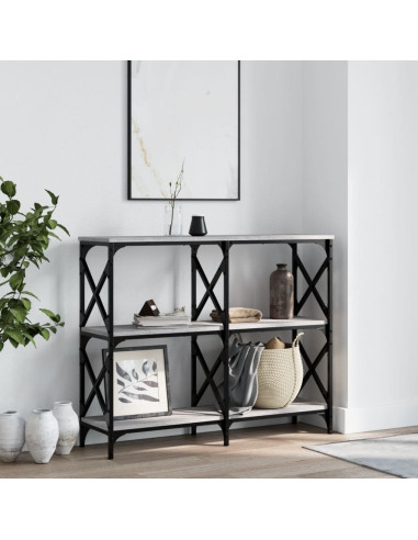 Tavolo Consolle Grigio Sonoma 100x28x80,5 cm Legno Multistrato