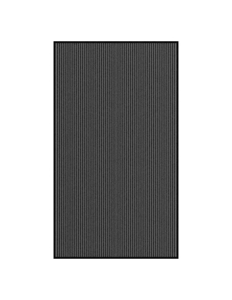 Zerbino a Strisce Nere e Grigie 115x200 cm