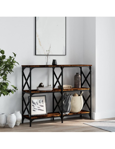 Tavolo Consolle Rovere Fumo 100x28x80,5 cm in Legno Multistrato
