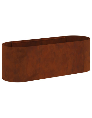Letto rialzato da giardino Acciaio Corten 120 x 40 x 40 cm