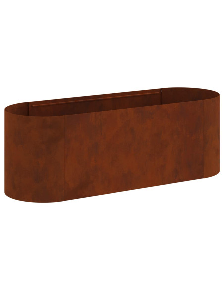 Letto rialzato da giardino Acciaio Corten 120 x 40 x 40 cm