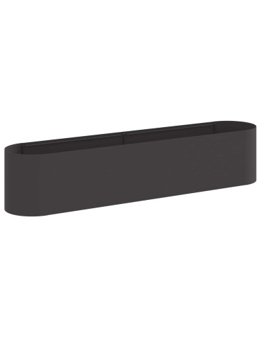 Letto rialzato da giardino Nero 200 x 40 x 40 cm