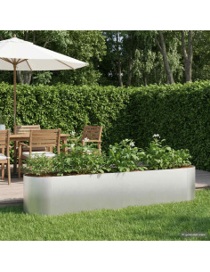 Letto rialzato da giardino Acciaio Inox 200 x 40 x 40 cm