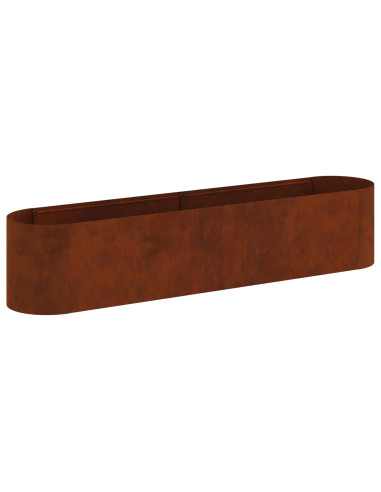 Letto rialzato da giardino Acciaio Corten 200 x 40 x 40 cm