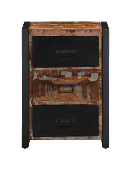 Mobiletto con cassetti multicolore 50x35x70 cm in legno massello di recupero