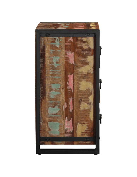 Mobiletto con cassetti multicolore 50x35x70 cm in legno massello di recupero