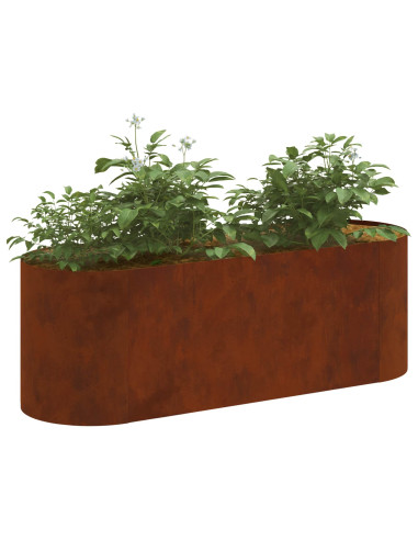 Letto rialzato da giardino Acciaio Corten 120 x 40 x 40 cm