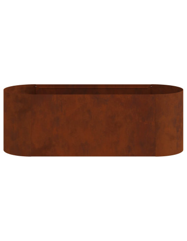 Letto rialzato da giardino Acciaio Corten 120 x 40 x 40 cm