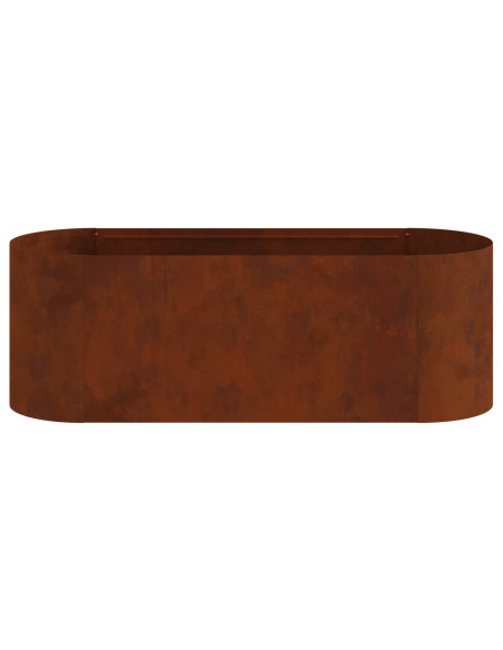 Letto rialzato da giardino Acciaio Corten 120 x 40 x 40 cm
