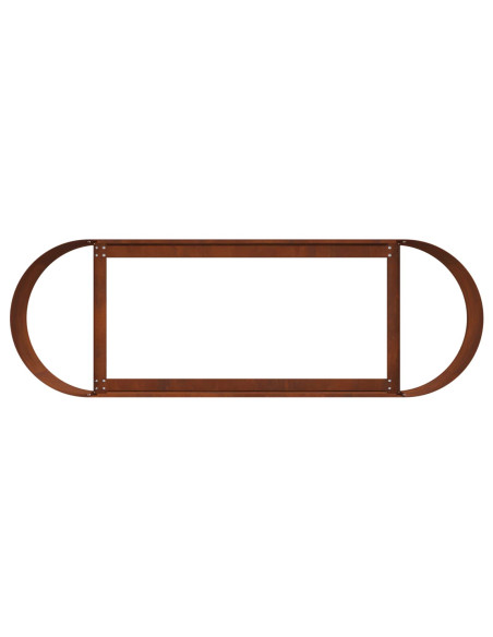 Letto rialzato da giardino Acciaio Corten 120 x 40 x 40 cm