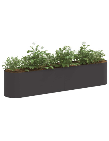 Letto rialzato da giardino Nero 200 x 40 x 40 cm