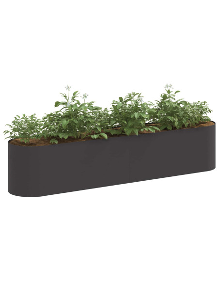 Letto rialzato da giardino Nero 200 x 40 x 40 cm