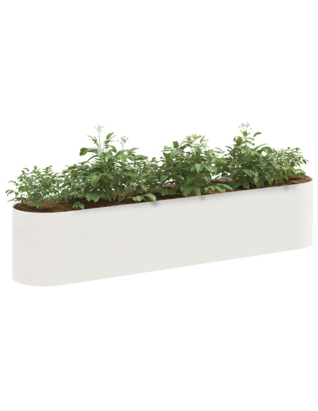 Letto rialzato da giardino Bianco 200 x 40 x 40 cm