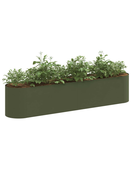 Letto rialzato da giardino Verde Oliva 200 x 40 x 40 cm
