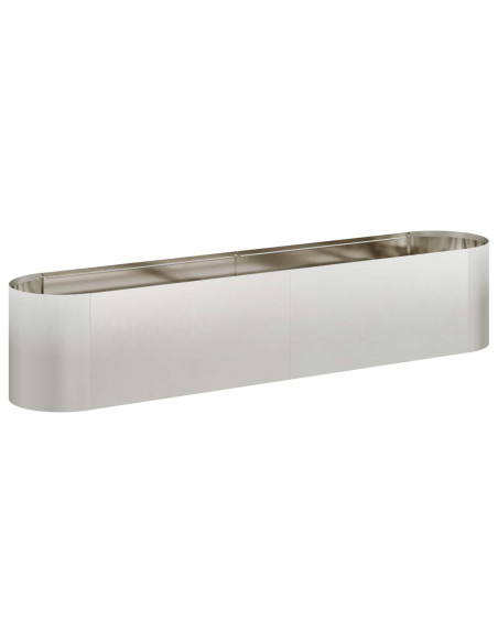 Letto rialzato da giardino Acciaio Inox 200 x 40 x 40 cm