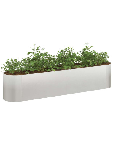 Letto rialzato da giardino Acciaio Inox 200 x 40 x 40 cm