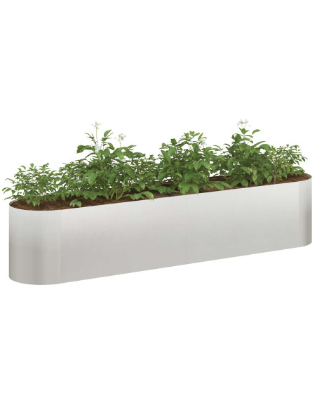 Letto rialzato da giardino Acciaio Inox 200 x 40 x 40 cm