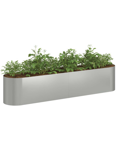 Letto rialzato da giardino Acciaio zincato 200 x 40 x 40 cm
