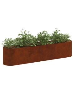 Letto rialzato da giardino Acciaio Corten 200 x 40 x 40 cm 2
