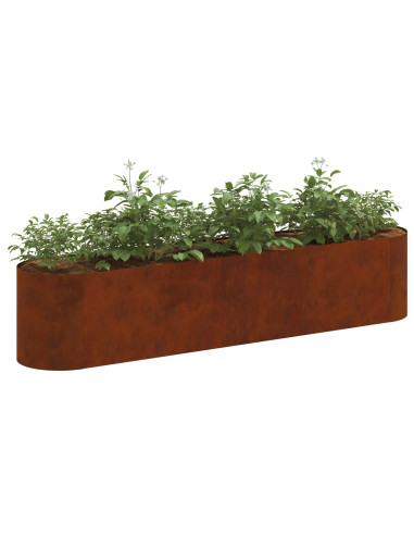 Letto rialzato da giardino Acciaio Corten 200 x 40 x 40 cm