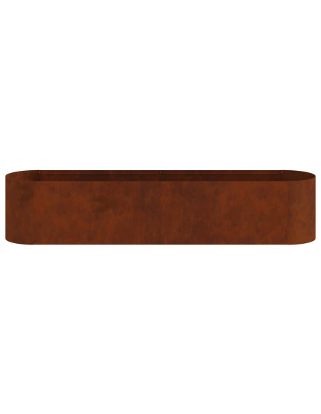 Letto rialzato da giardino Acciaio Corten 200 x 40 x 40 cm