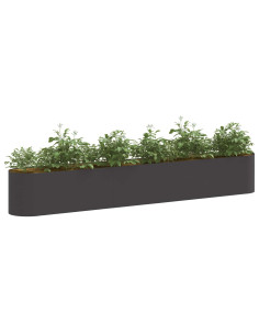 Letto rialzato da giardino Nero 280 x 40 x 40 cm 2