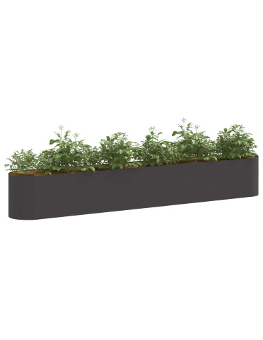 Letto rialzato da giardino Nero 280 x 40 x 40 cm