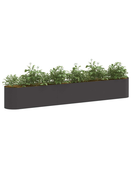 Letto rialzato da giardino Nero 280 x 40 x 40 cm