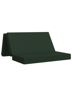 Divano Letto Pieghevole 120 x 67 x 45 cm Verde Scuro