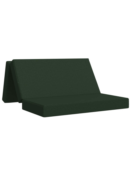 Divano Letto Pieghevole 120 x 67 x 45 cm Verde Scuro