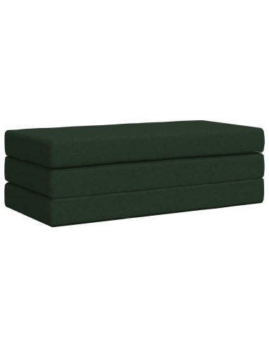 Divano Letto Pieghevole 120 x 67 x 45 cm Verde Scuro