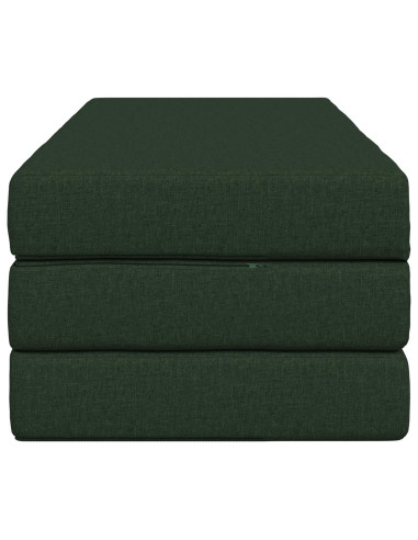 Divano Letto Pieghevole 120 x 67 x 45 cm Verde Scuro