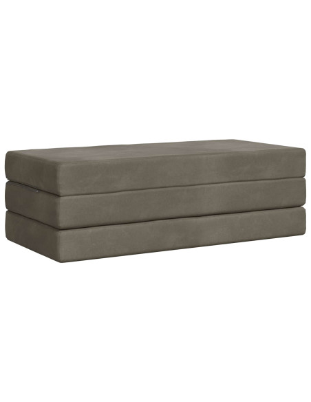 Divano Letto Pieghevole 120 x 67 x 45 cm Grigio Chiaro
